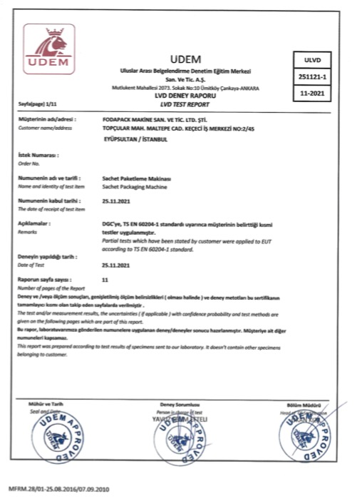 LVD TEST REPORT 